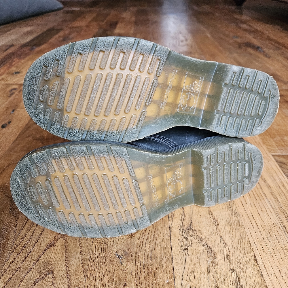Dr. Martens Black Boots with Yellow Stitching - Picture 5 of 9